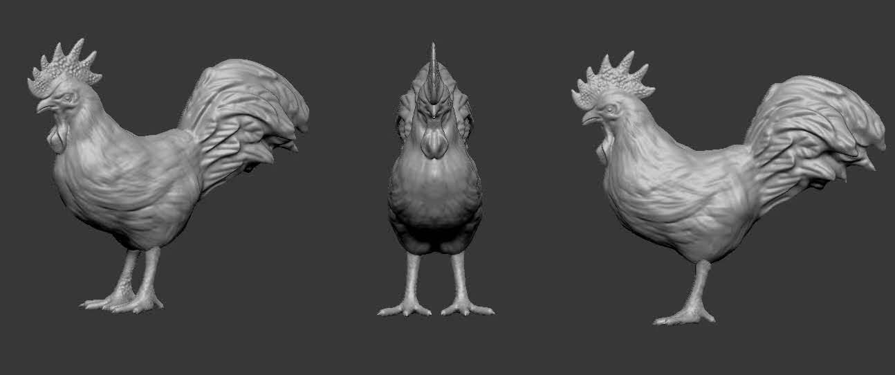 3D建模公鸡
