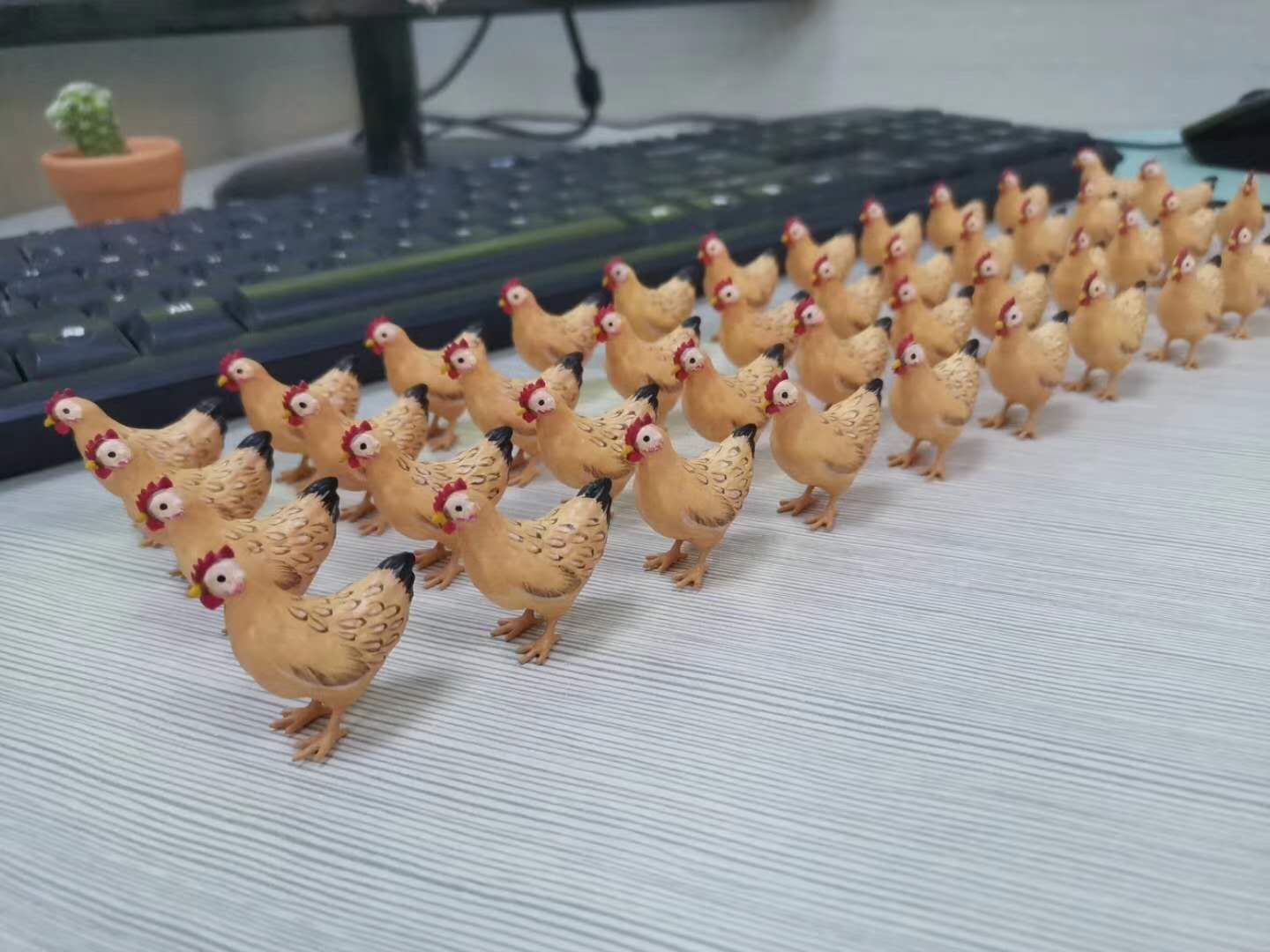 3D打印母鸡模型手办
